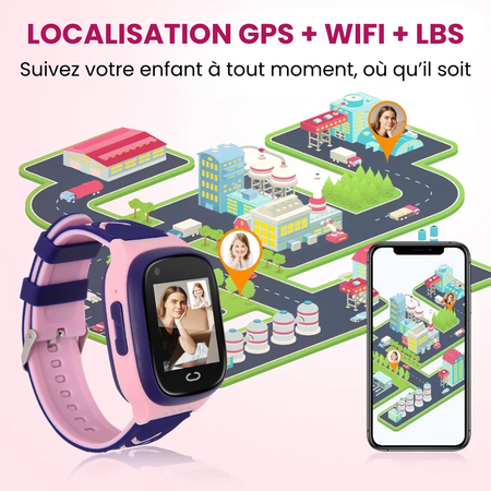 Montre GPS Connectée 4G Pour Enfant - Marnoval
