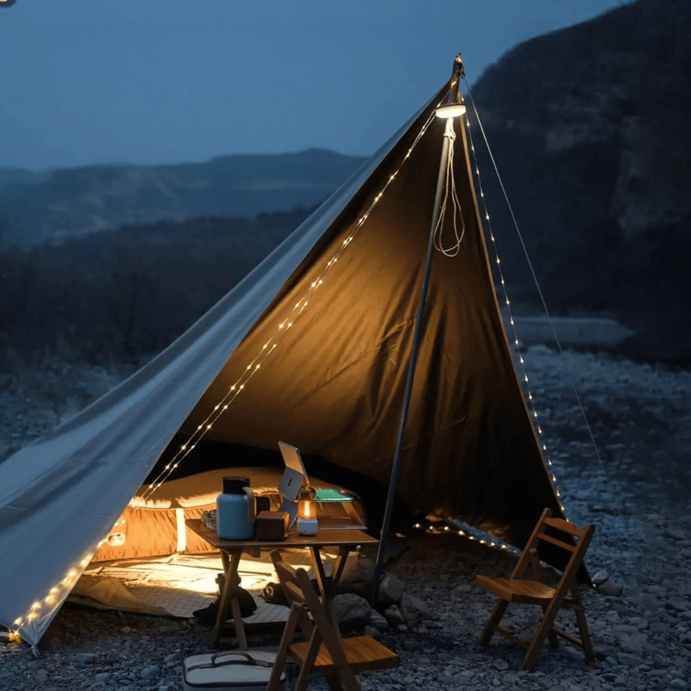 Lampe d'extérieur avec guirlande intégrée – Marnoval™