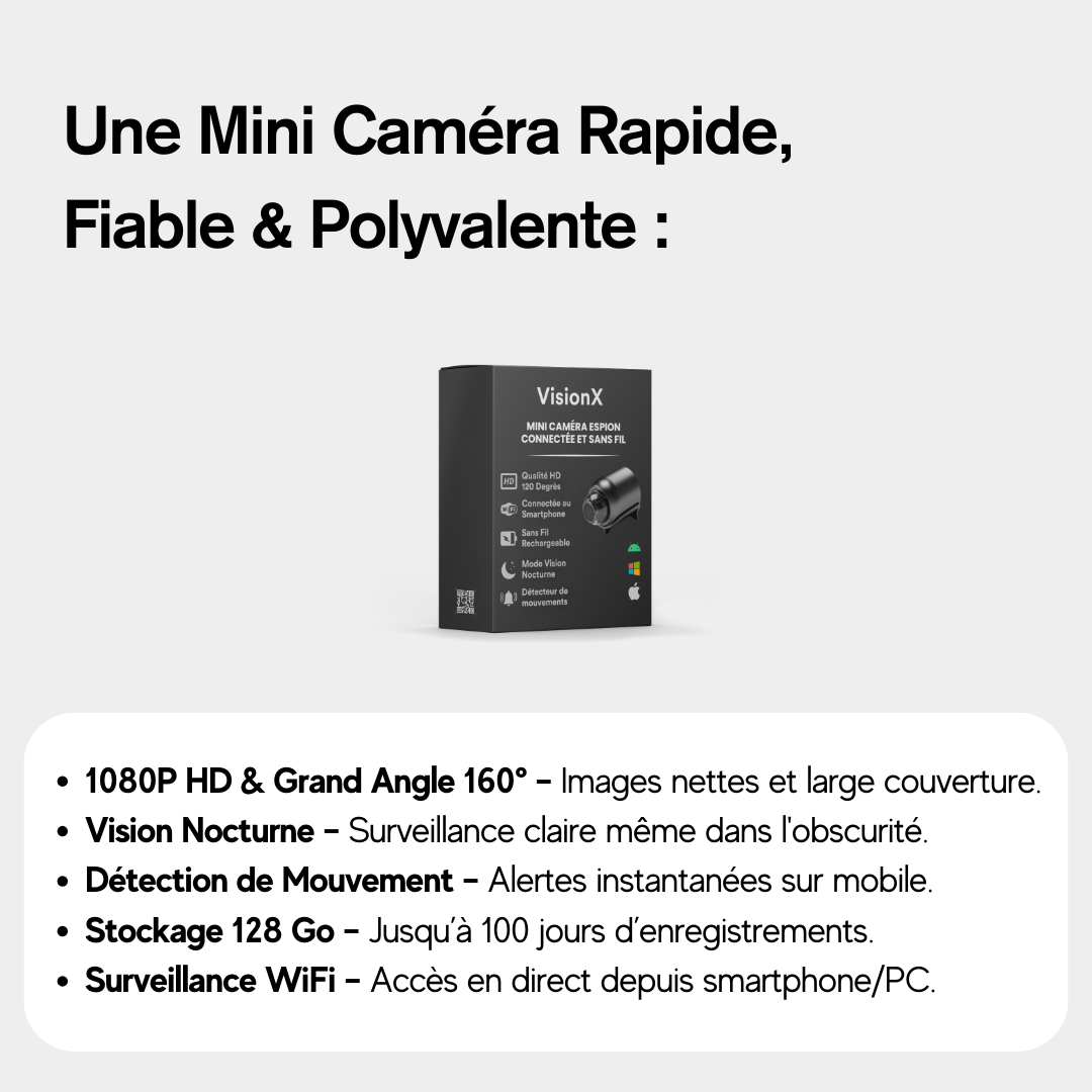 Caméra Espion WiFi - VisionX - Marnoval