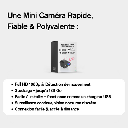 Mini Caméra Espion - "Caméra Prise" 100% Discrète