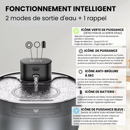 Fontaine Intelligente Sans Fil Marnoval™ - 3,2 L