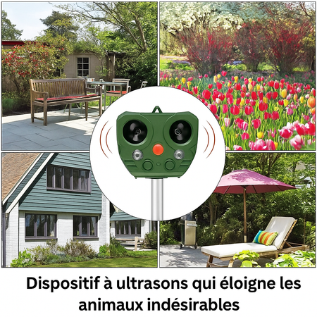 Répulsif ultrasonique anti-oiseaux et nuisibles