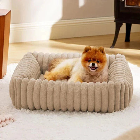 Lit rectangulaire en velours pour chien - Marnoval™