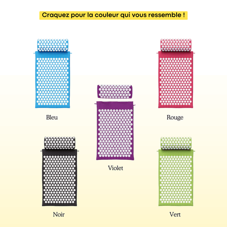 Tapis Champs de Fleurs - Tapis d'acupression avec coussin en fleurs de lotus - Relaxant & Massant Shakti